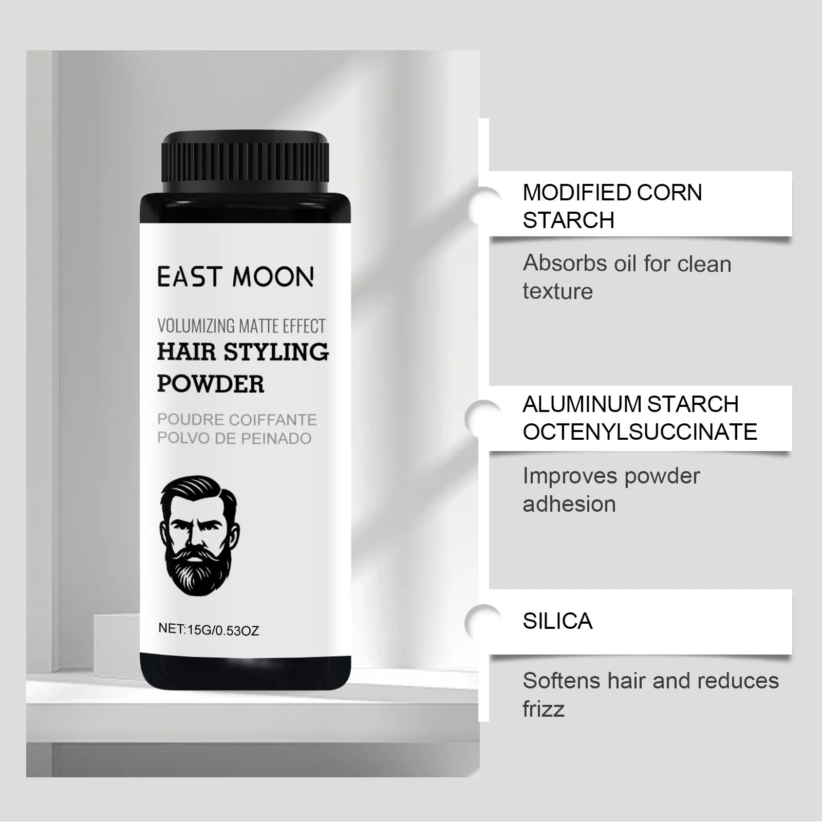 Men's Hair Texture Powder — Instant Volume & Strong Grip