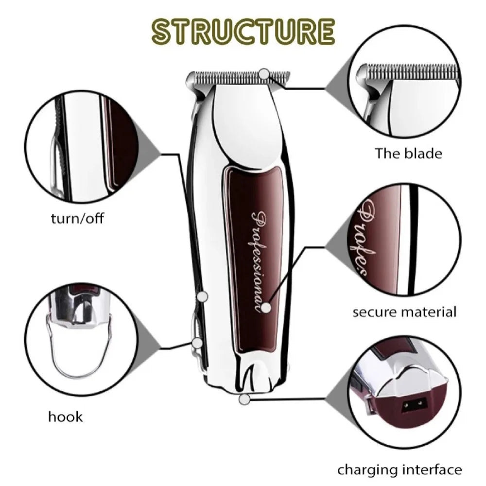 Kemei Cordless Hair Clipper — 3 or 6 Comb Box Set