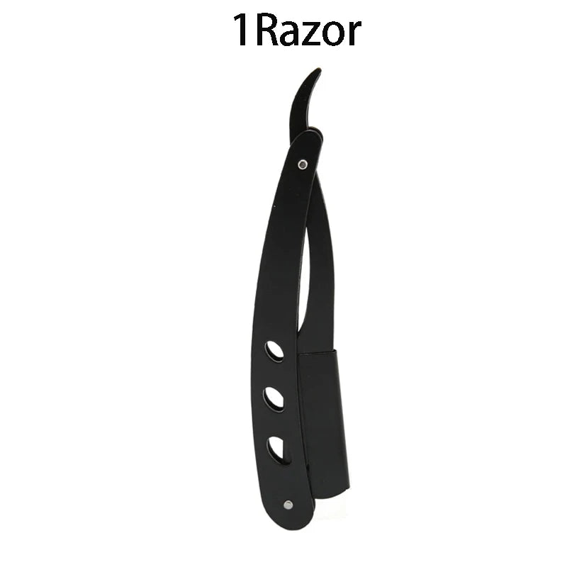 Straight Razor Handle + Blade Bundle — 10, 20 or 40 Blades