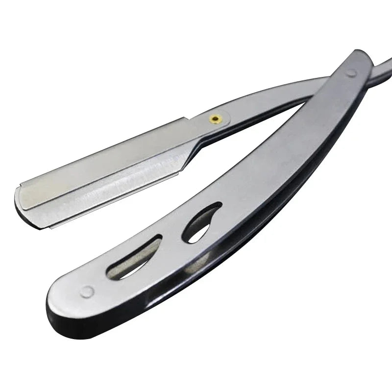 Stainless Steel Safety Straight Razor — Barber Shaving Tool