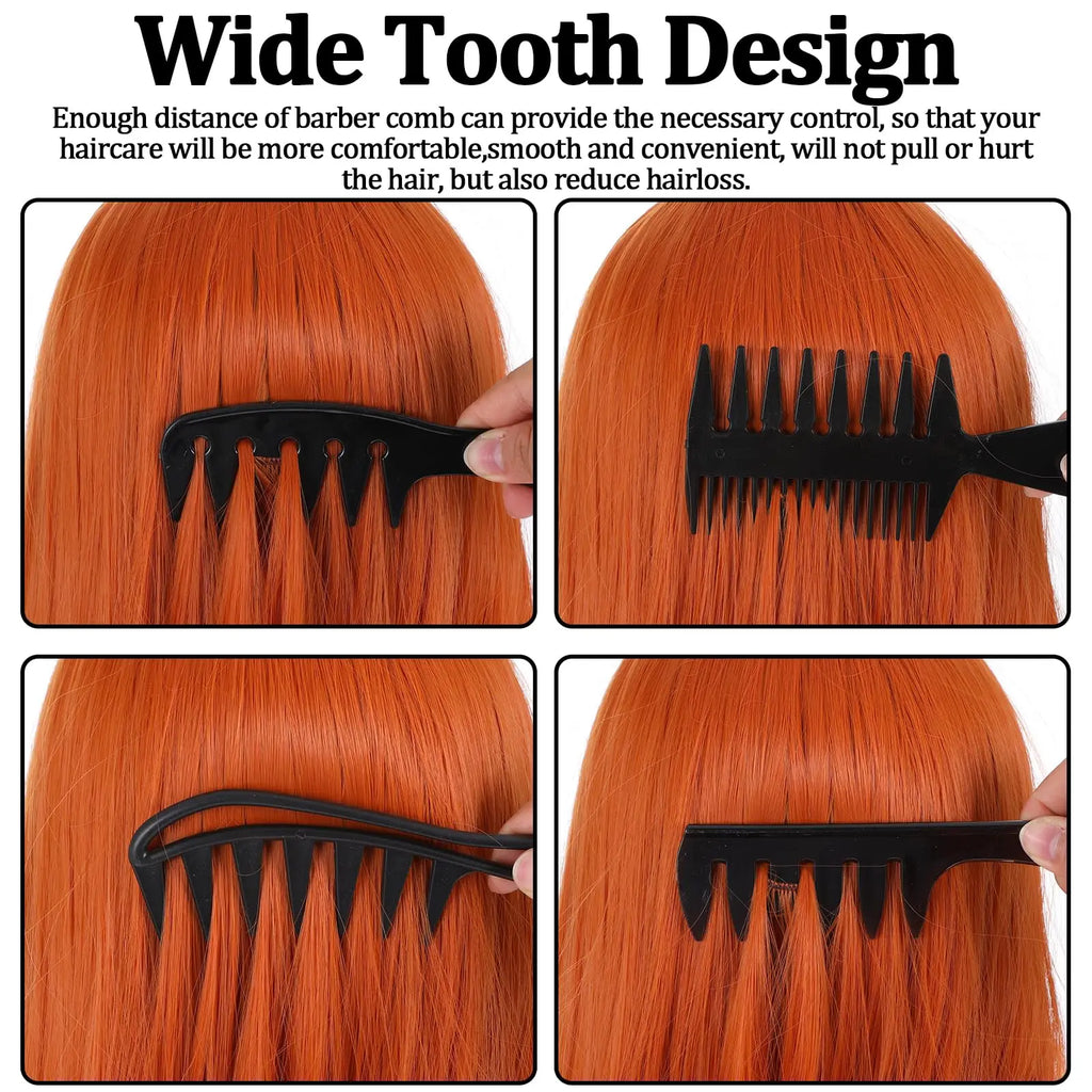 4-Piece Men's Styling Comb Set — Wide Tooth, Pick, Texture & Undercut