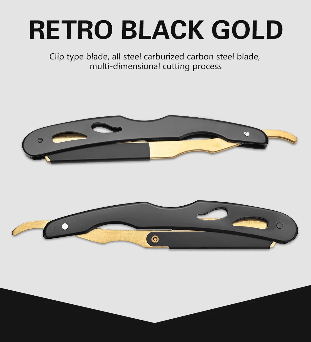 Classic Folding Straight Razor — Stainless Steel, 5 Colors