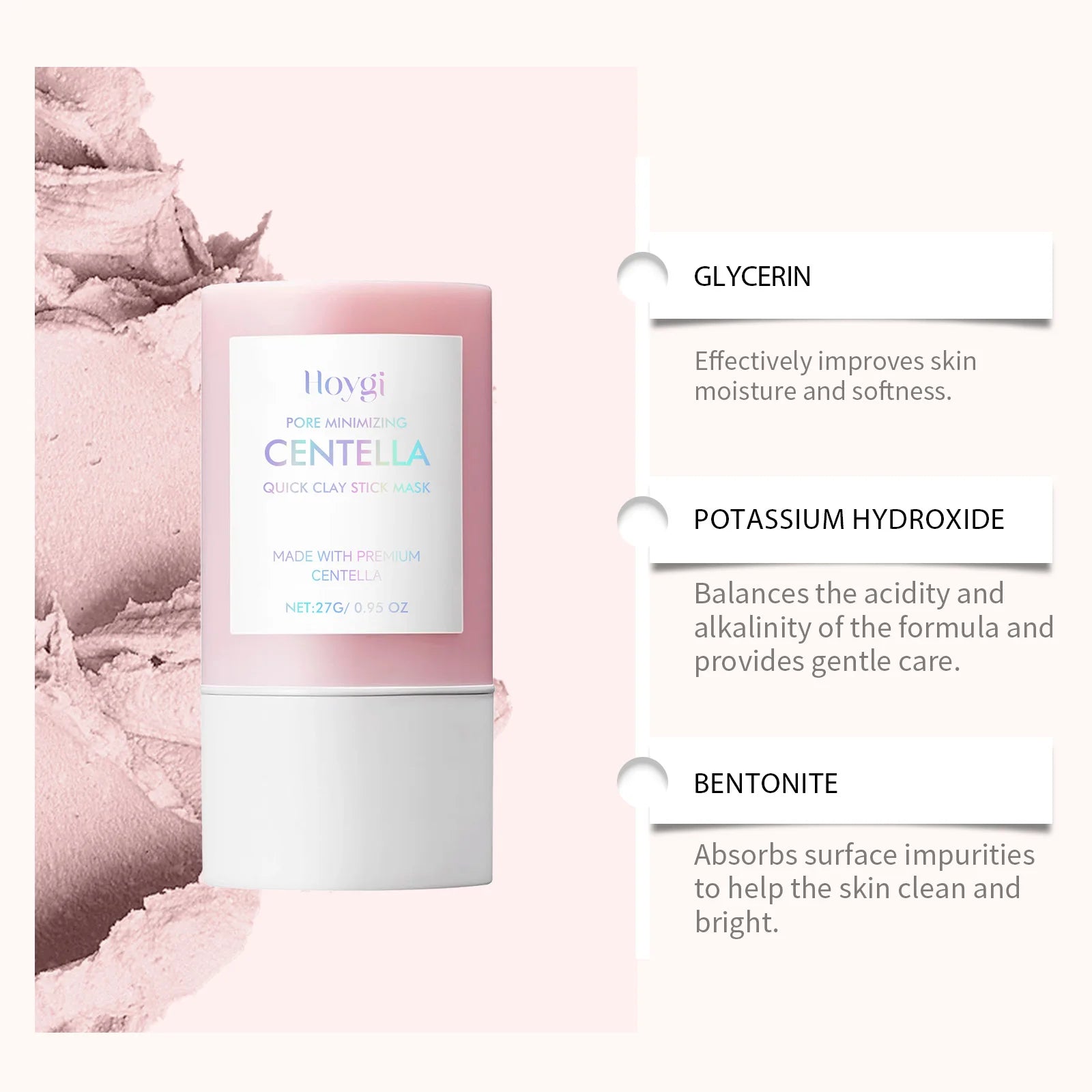 Centella Asiatica Clay Mask Stick — K-Beauty Soothing & Barrier Repair