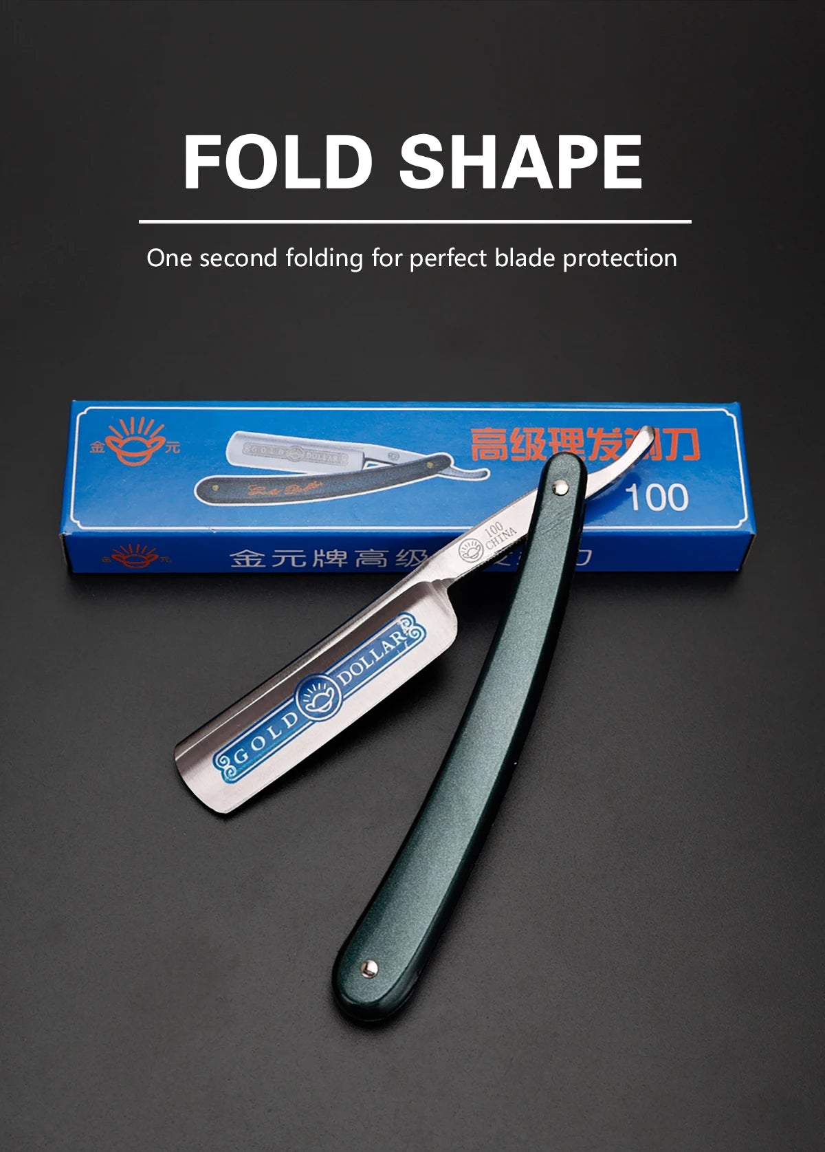 Classic Folding Straight Razor — Barbershop Edition