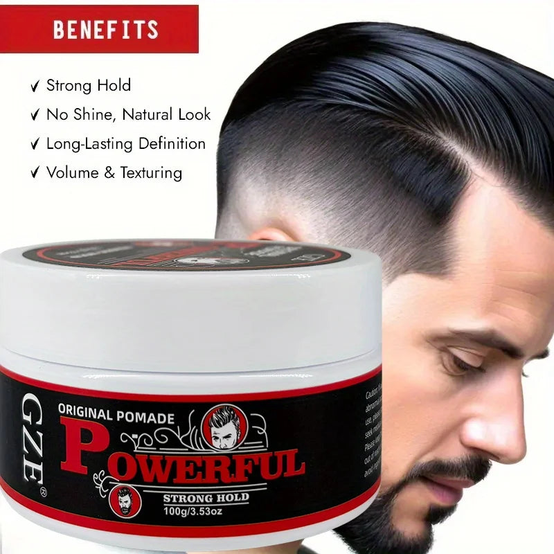 GZE Men's Pomade — Long-Lasting Hold & Natural Shine