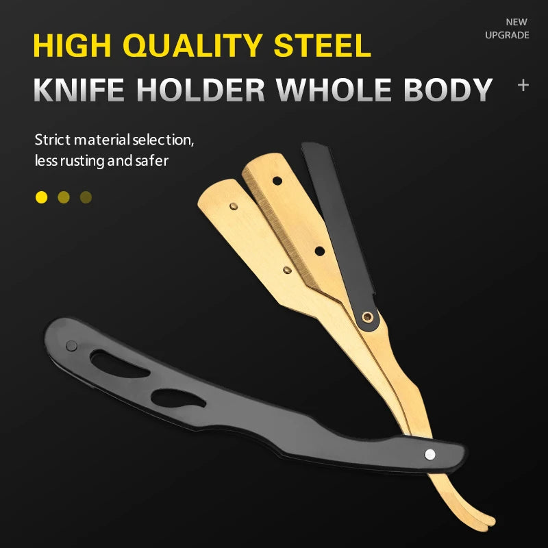Classic Folding Straight Razor — Stainless Steel, 5 Colors