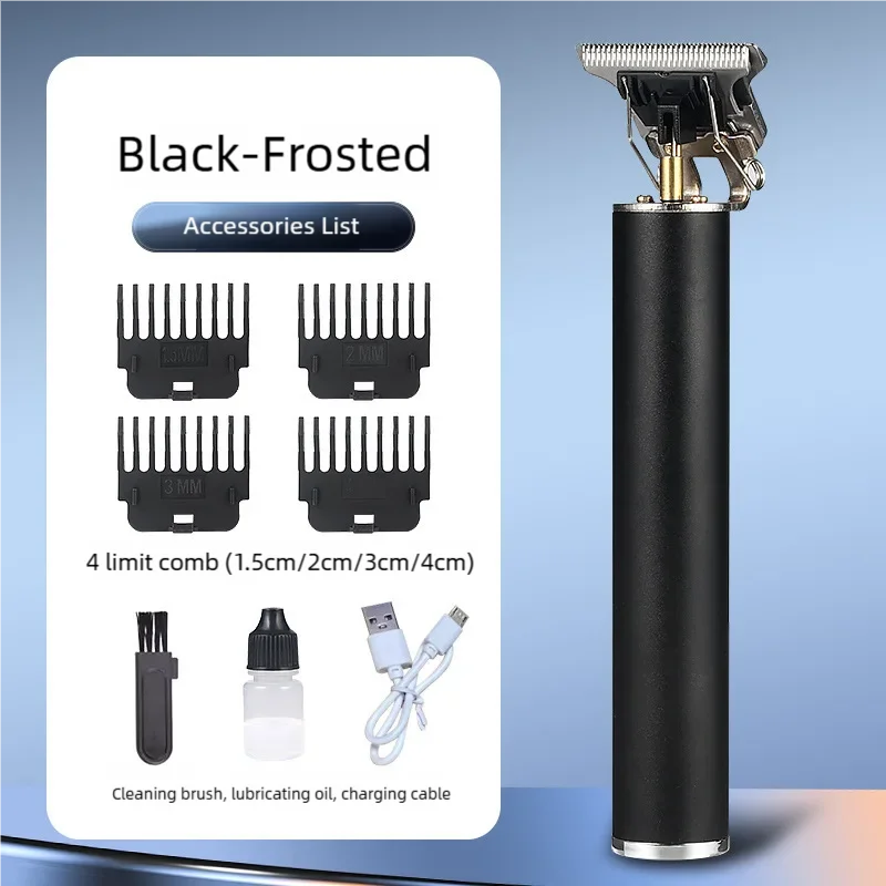 T9 Vintage Rechargeable Barber Clipper — Silver & Black