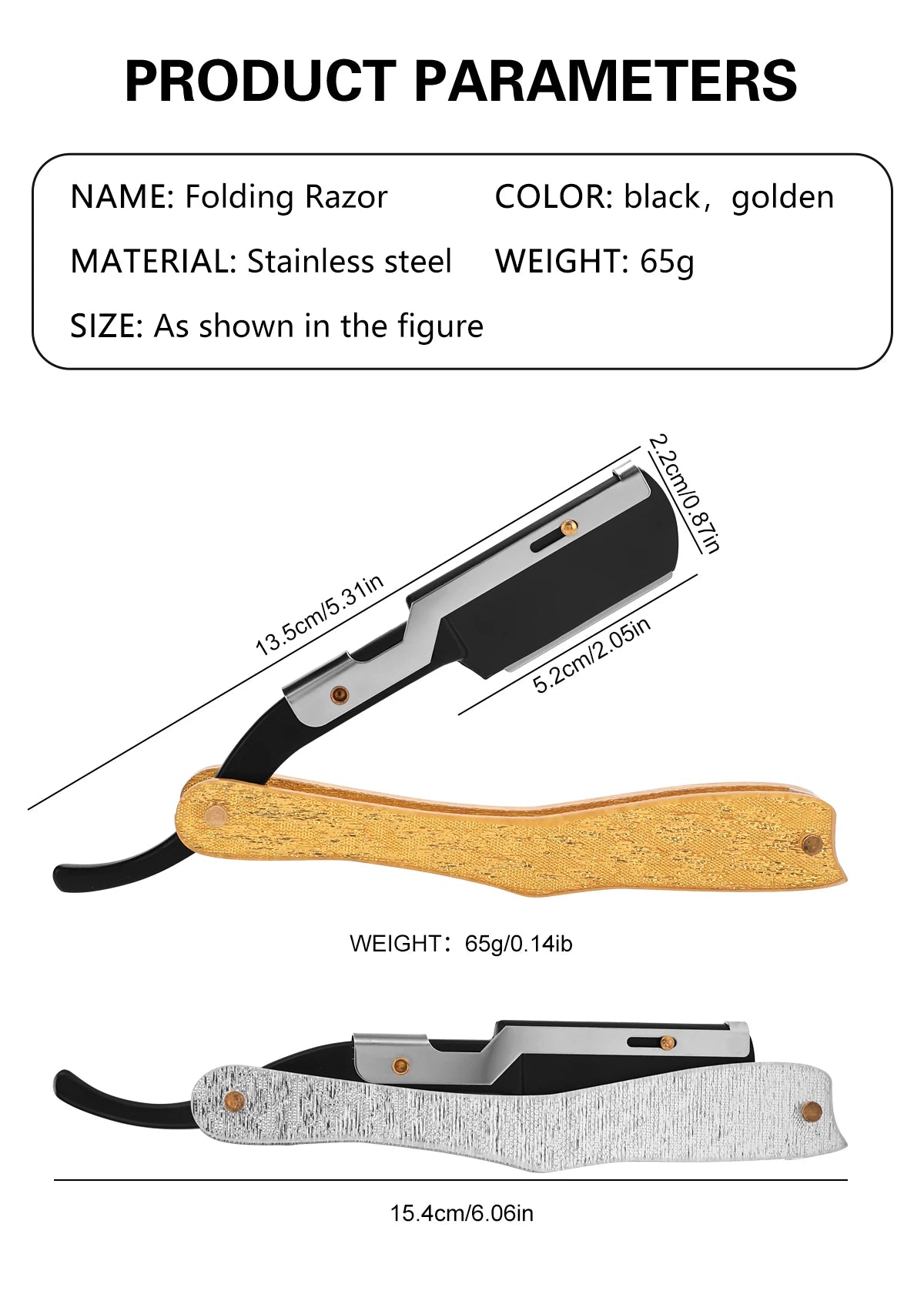 Foldable Straight Razor — Barber Shaving & Contouring