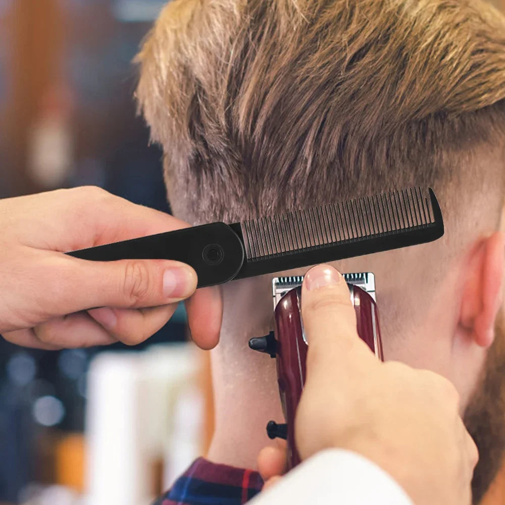 2-in-1 Folding Wide-Tooth Comb — Oil Head & Beard Styling