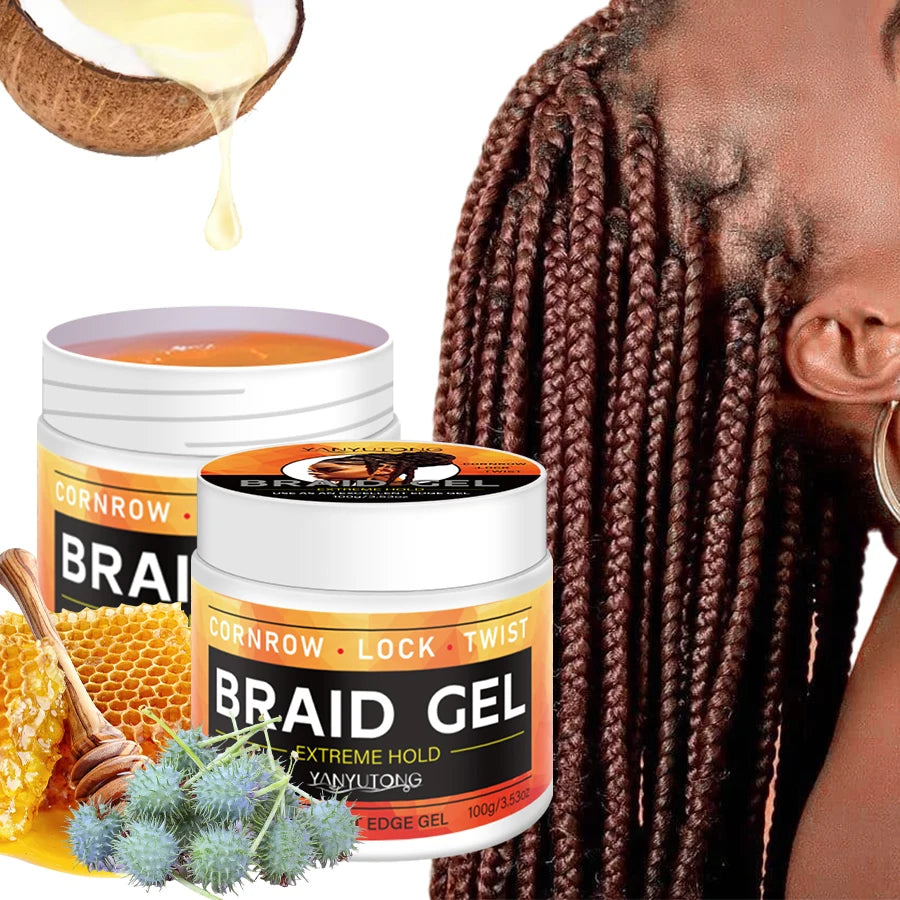 Carbomer Braiding Gel Wax — Anti-Frizz, Strong Hold