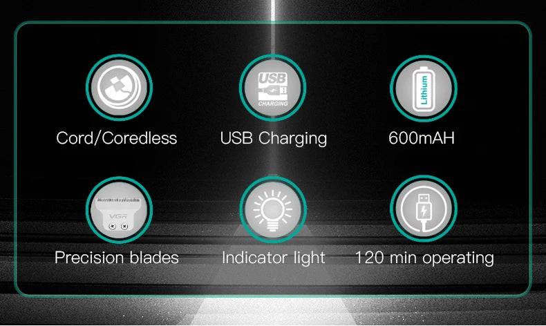 VGR V-071 T-Blade Cordless Barber Trimmer