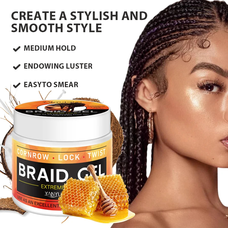 Carbomer Braiding Gel Wax — Anti-Frizz, Strong Hold
