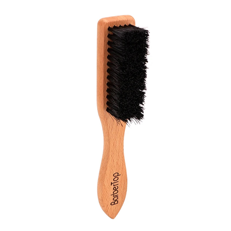 BARBERTOP Men's Boar Bristle Beard Brush — Wood Handle