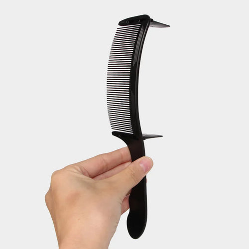 Curved Flat Top Positioning Comb — Professional Barber Grade
