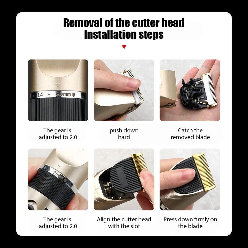 YTYIN Electric Hair Trimmer — Gold & Rose Red