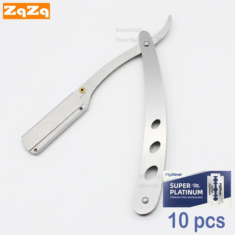 ZqZq Straight Razor Starter Kit — 10 Blades Included