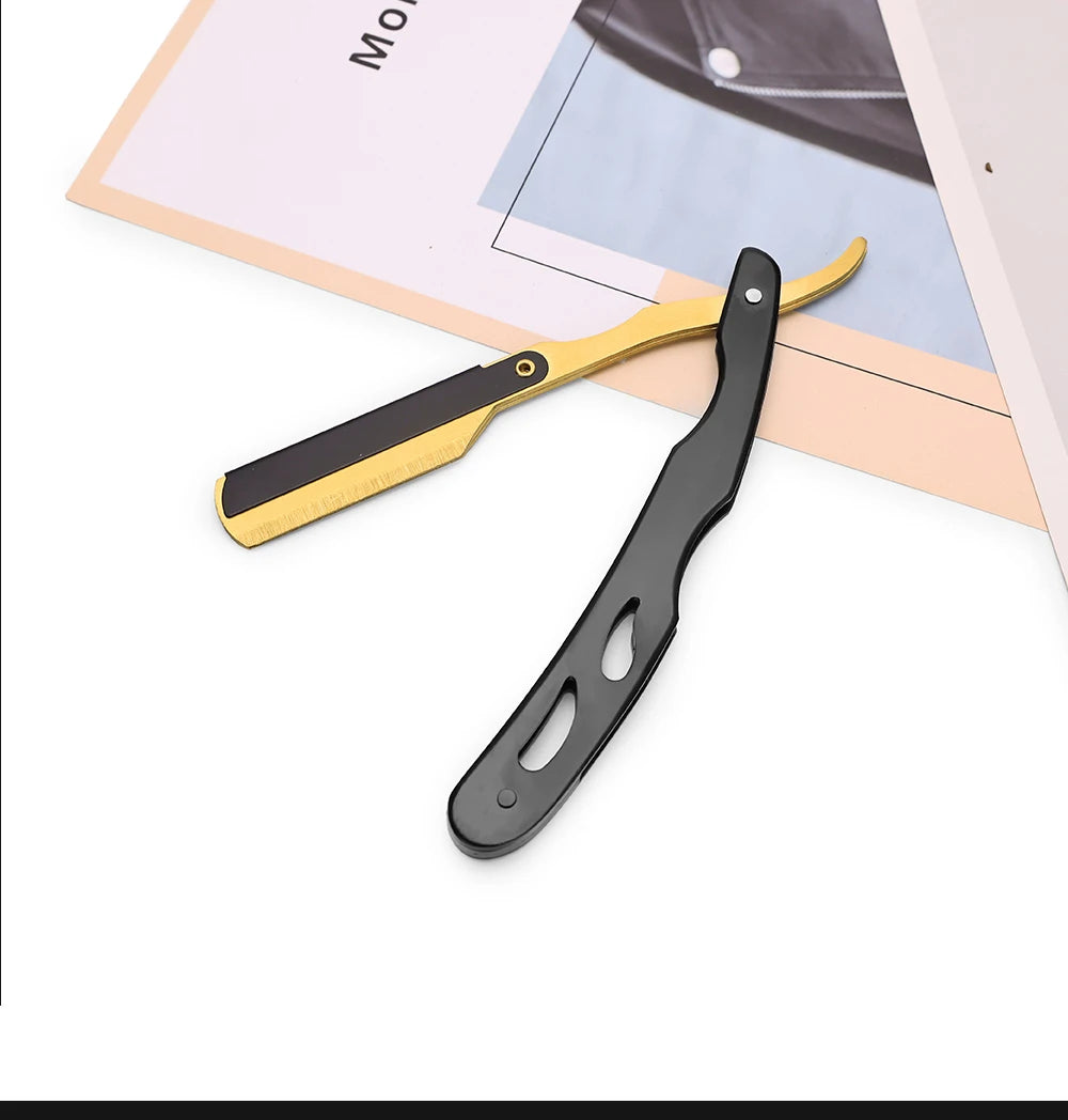 Classic Folding Straight Razor — Stainless Steel, 5 Colors