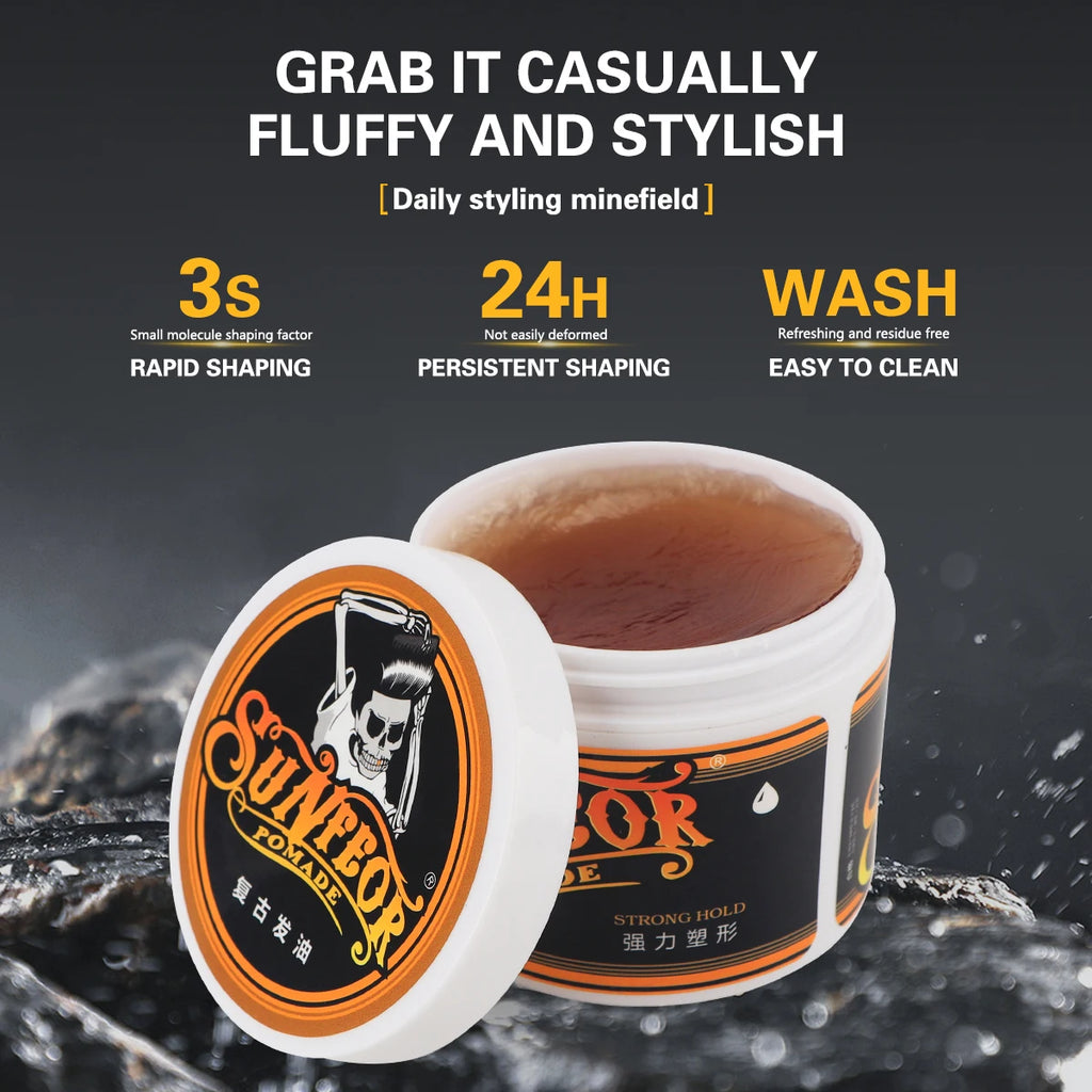 Men's Hair Clay Styling Wax — Barber Salon Grade