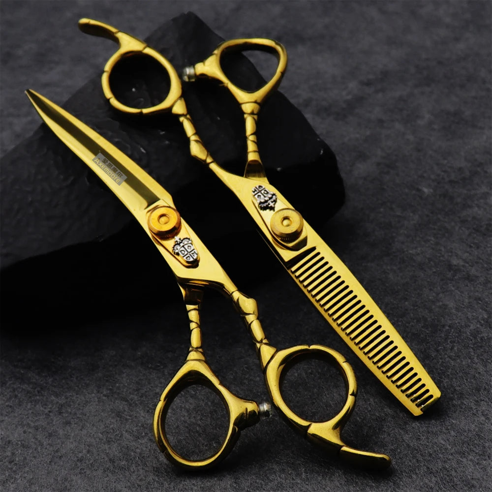 Axemoore 6-Inch Premium Barber Scissors — Cutting & Thinning Sets