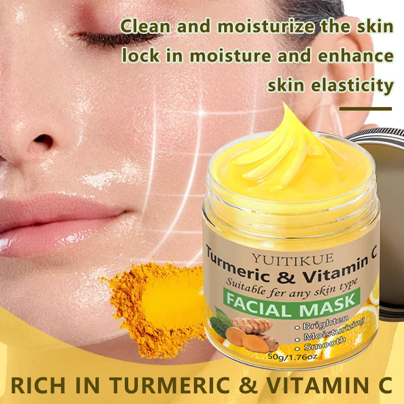 Turmeric & Vitamin C Clay Mask — 120g Brightening Treatment
