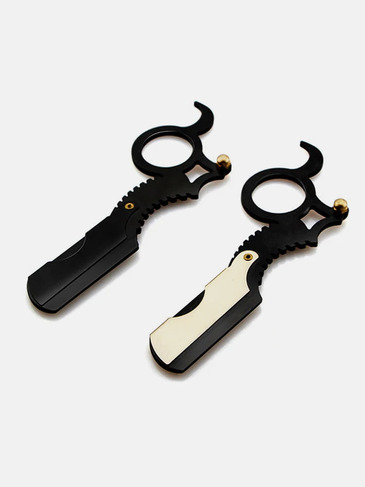 Thumb-Grip Straight Razor — Beard & Eyebrow Shaping