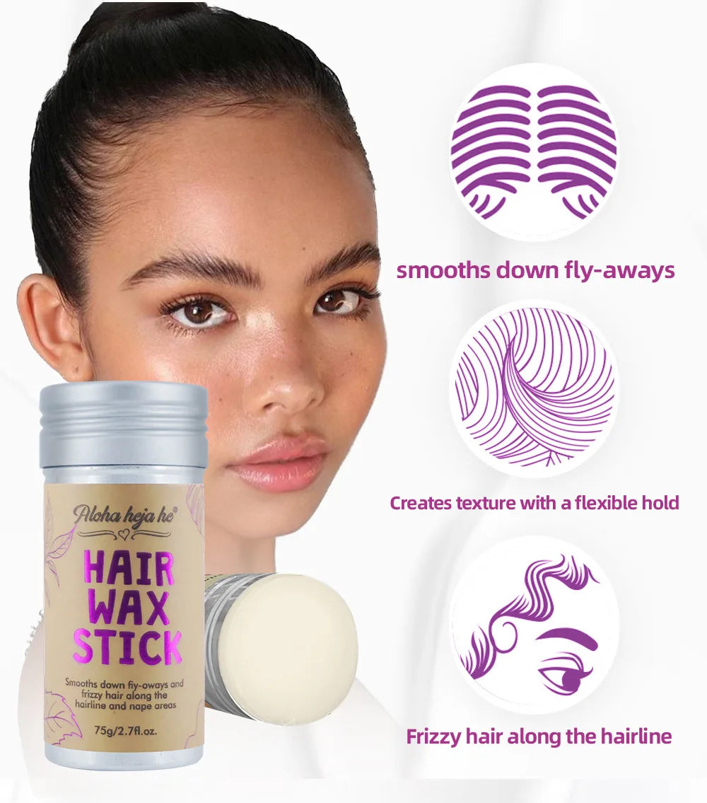 High-Shine Wax Sticks with 3 Combs Set — Anti-Frizz Pomade
