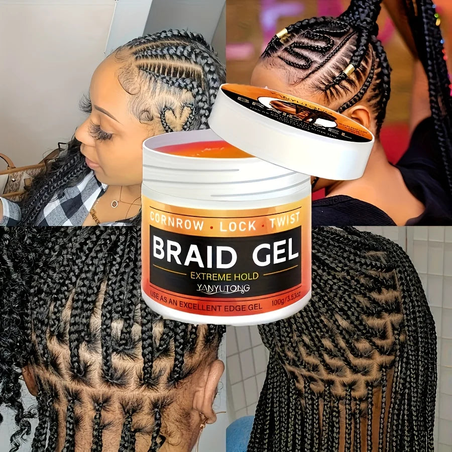 Carbomer Braiding Gel Wax — Anti-Frizz, Strong Hold