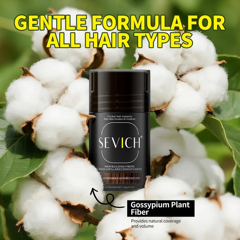 Hair Fiber & Regrowth Powder — Keratin Density Builder, Multiple Shades