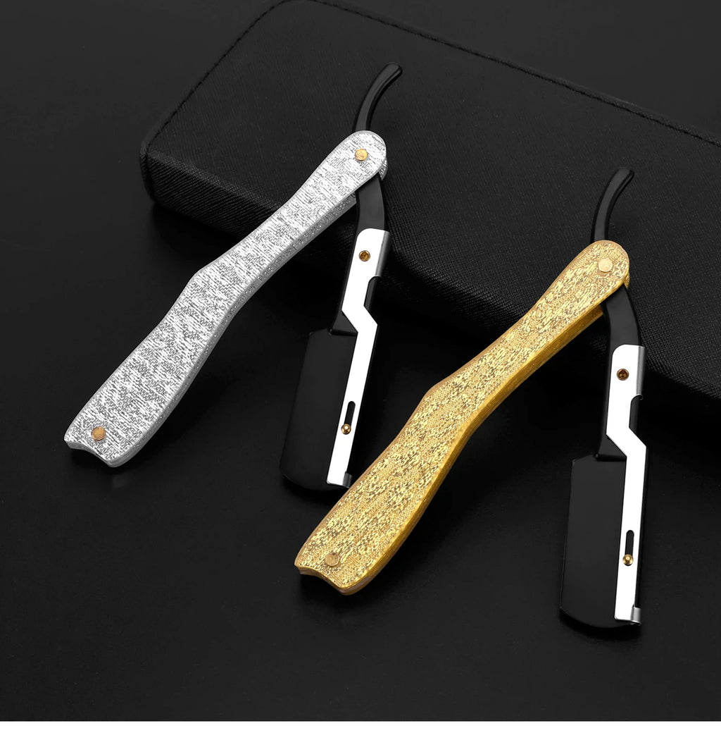 Foldable Straight Razor — Barber Shaving & Contouring