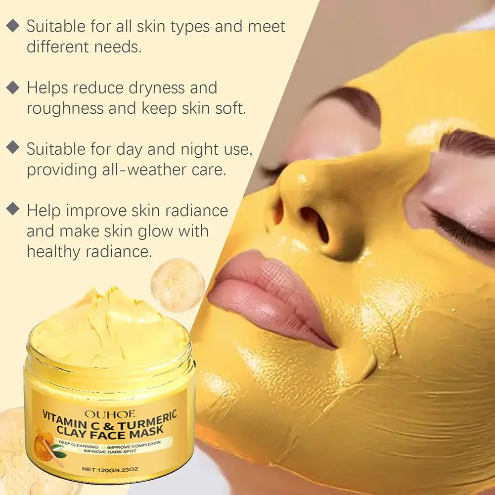 Turmeric Vitamin C Clay Mask — Pigmentation Reducing, 1 to 3 Pack