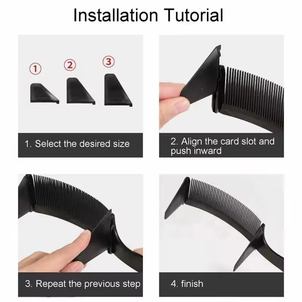 Curved Hair Clipping Comb — Fade & Taper Blending, 6 Styles