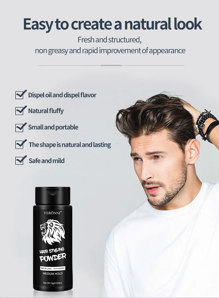 Hair Volumizing & Shaping Powder — Matte, Oil-Control