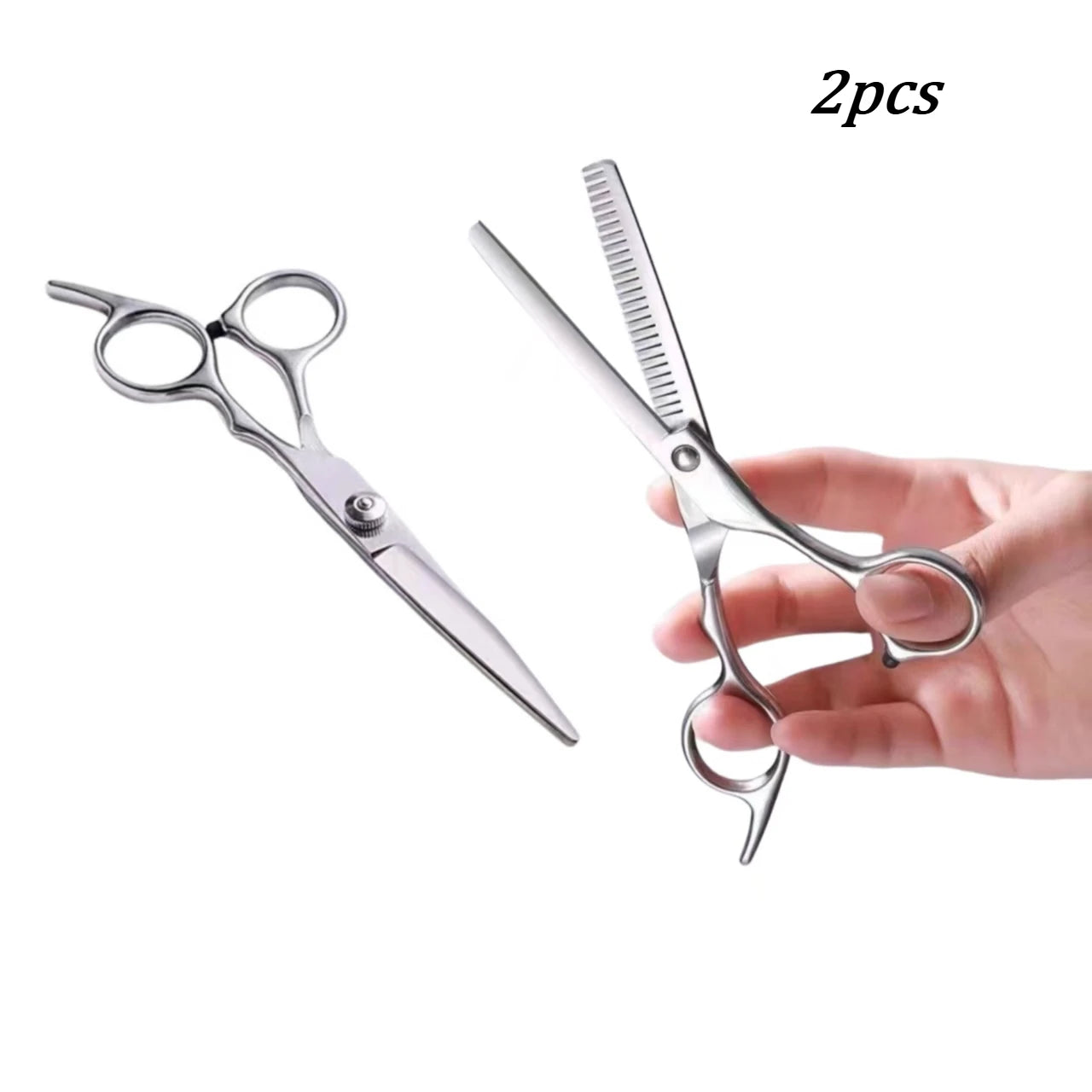 Ergonomic Professional Barber Scissors — Flat, Thinning & Sets