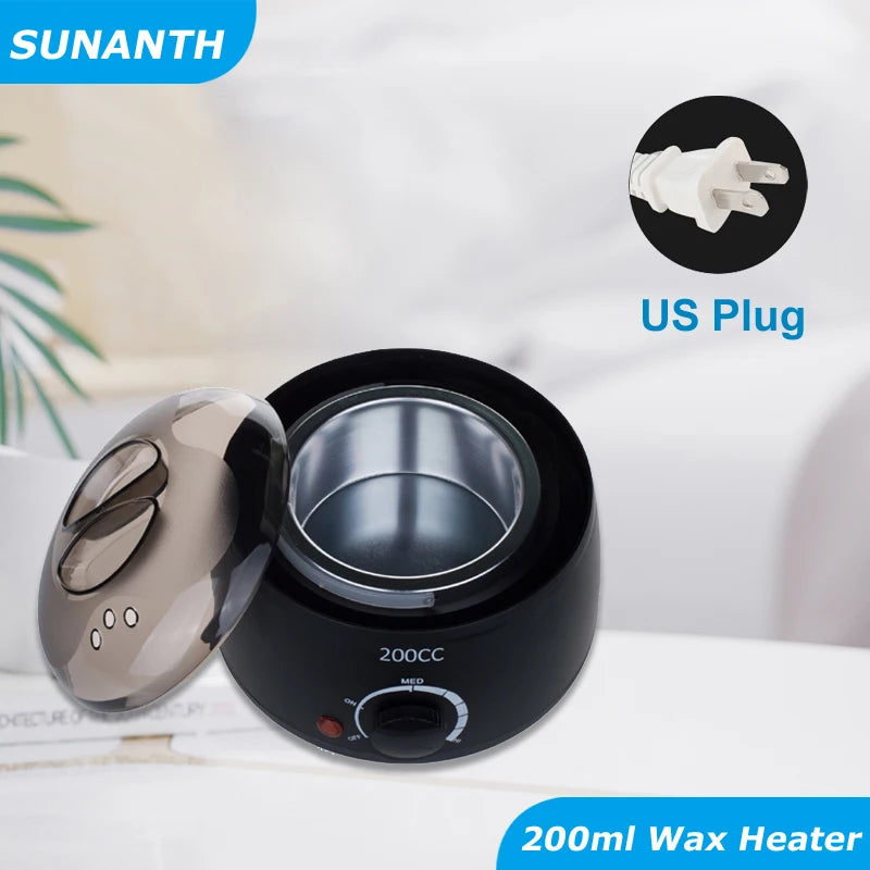 200ml Wax Heater Machine — EU & US Plug, Wax Beans Kit