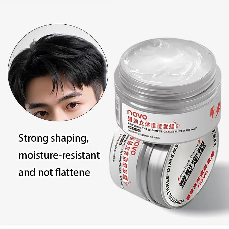 Strong Hold Matte Styling Wax — Non-Greasy, No Residue