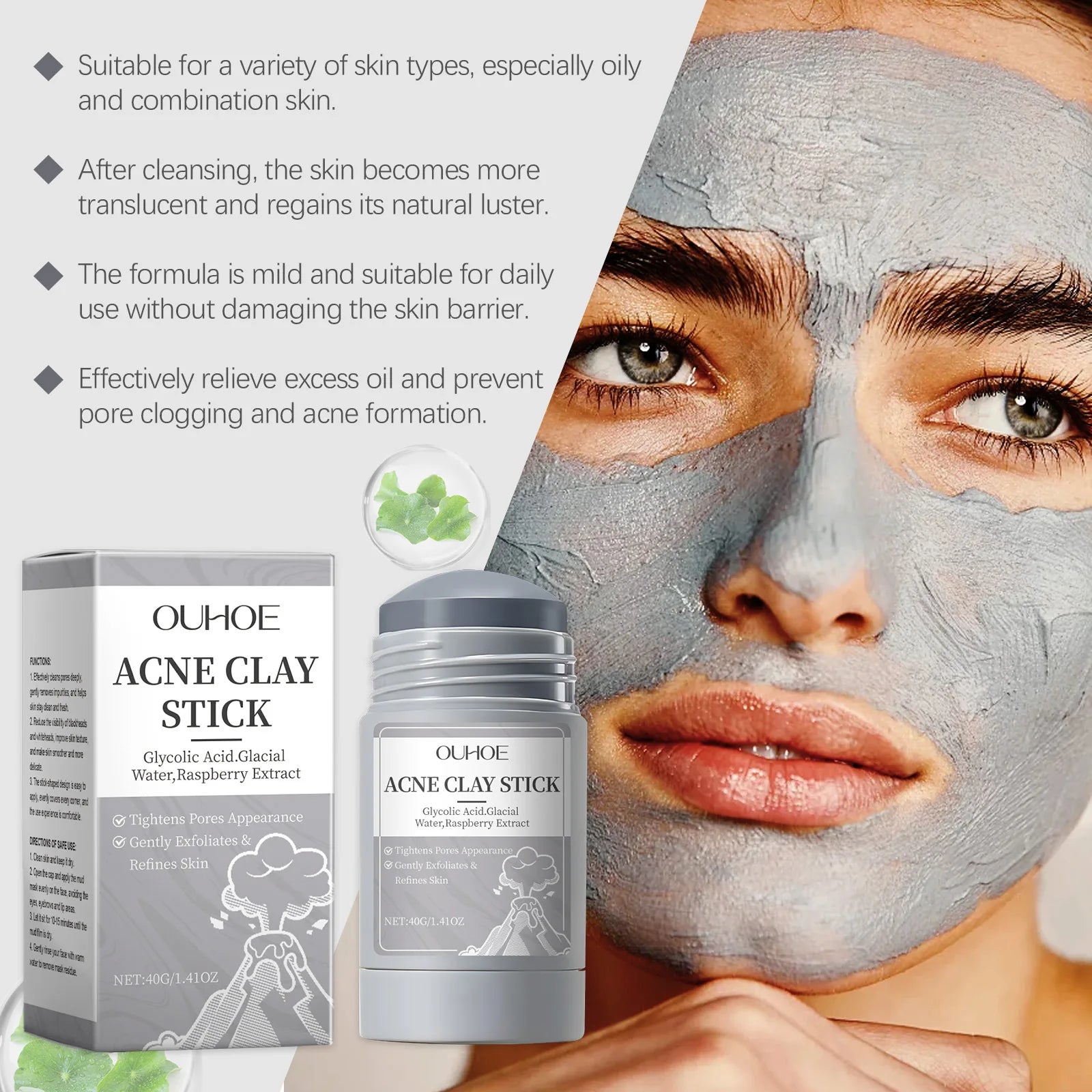 Pore Cleansing Clay Mask — Blackhead Removal & Sebum Control