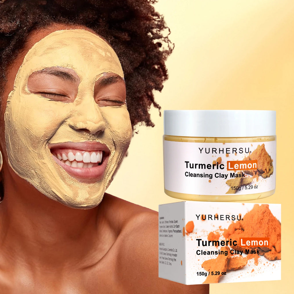 Turmeric & Lemon Clay Mask — Brightening & Deep Cleansing