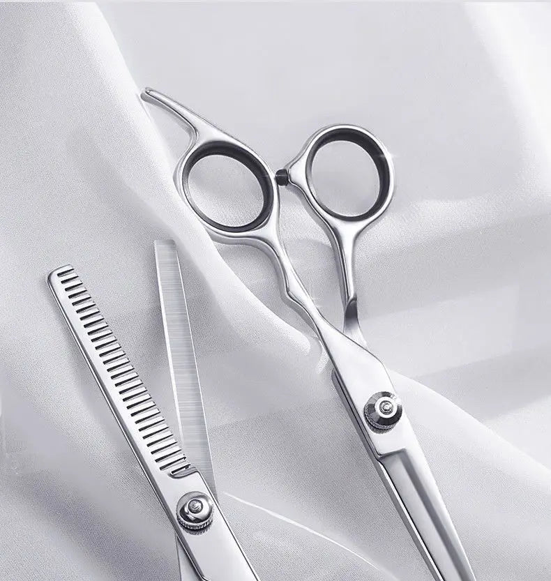Ergonomic Professional Barber Scissors — Flat, Thinning & Sets