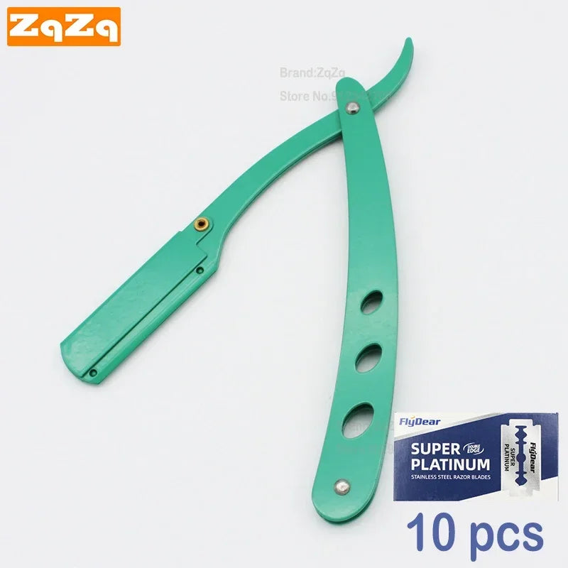 ZqZq Straight Razor Starter Kit — 10 Blades Included