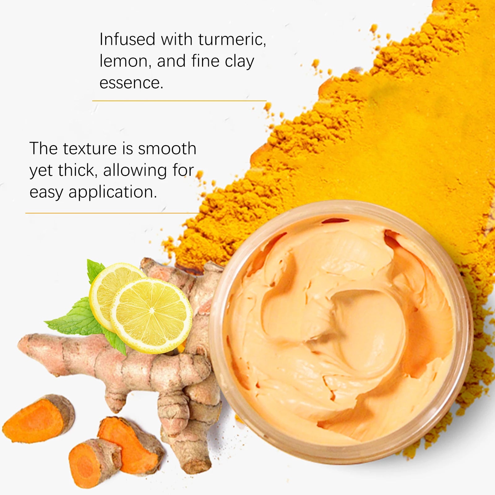 Turmeric & Lemon Clay Mask — Brightening & Deep Cleansing