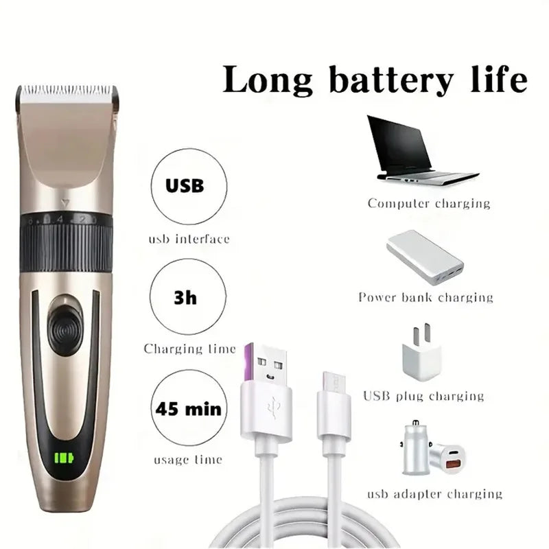 YTYIN Electric Hair Trimmer — Gold & Rose Red