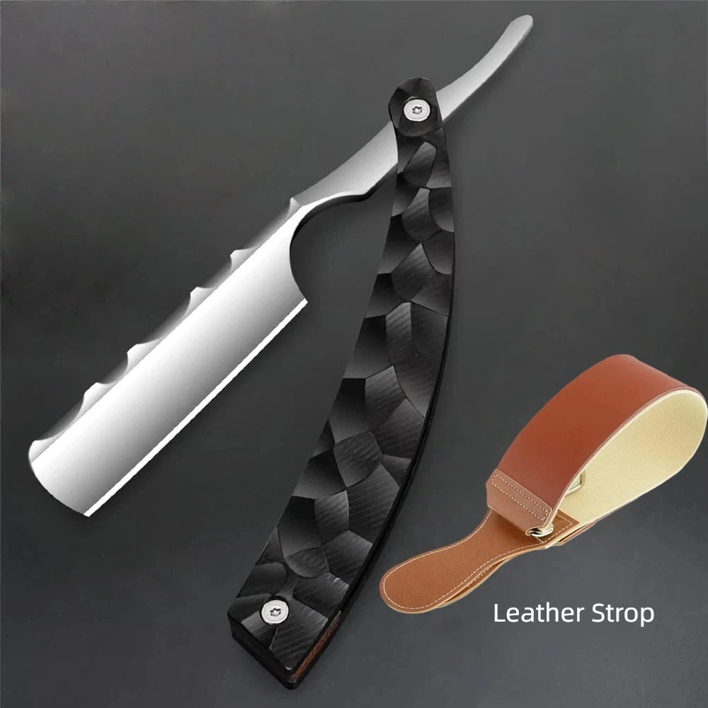 Wood Handle Straight Razor — Premium Barbershop Shaver