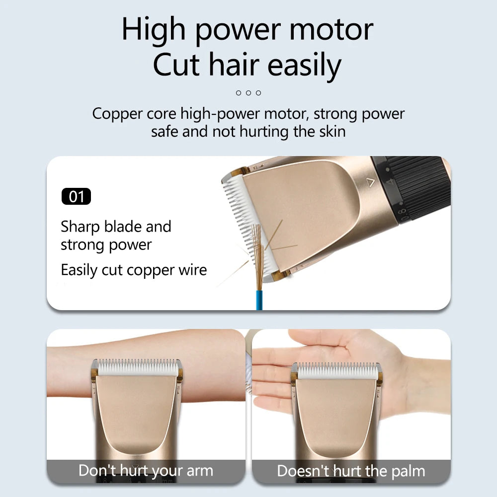 HIENA Cordless Barber Trimmer — Pink, Gold & Pro Edition