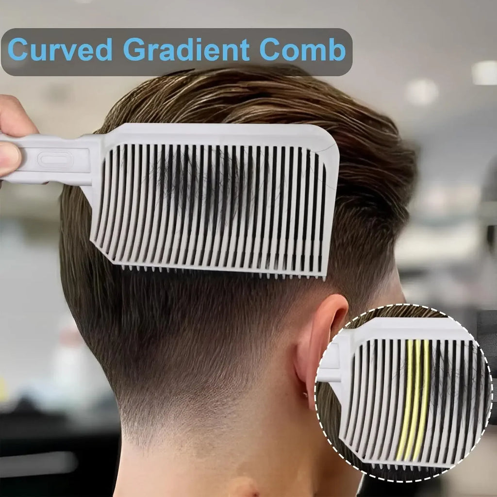 Flat Top Fade Comb & Brush Kit — Grey & White