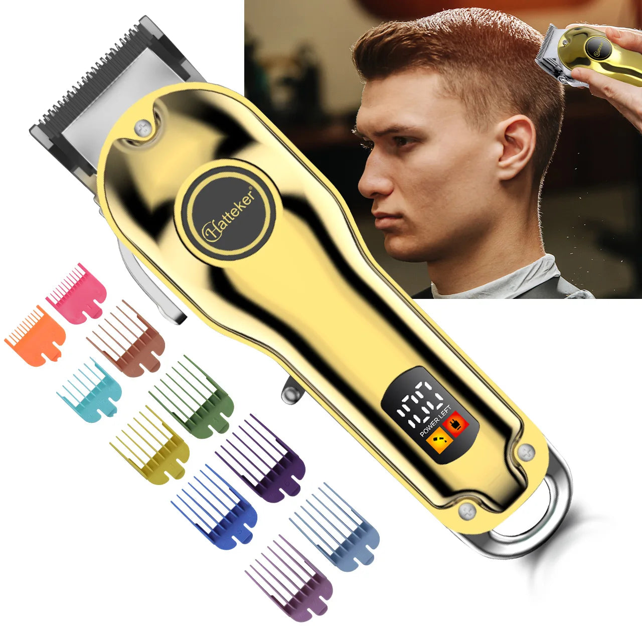 HATTEKER Professional Cordless Barber Clipper