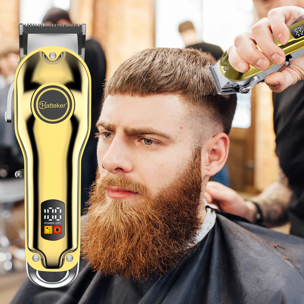 HATTEKER Professional Cordless Barber Clipper