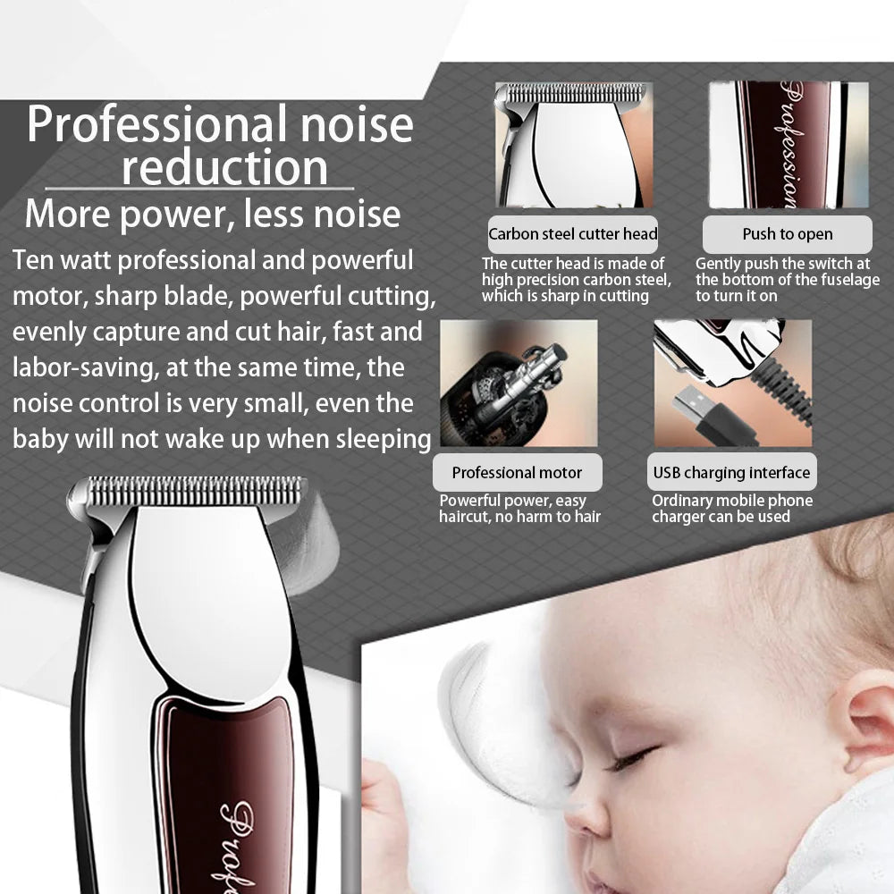 Kemei Cordless Hair Clipper — 3 or 6 Comb Box Set