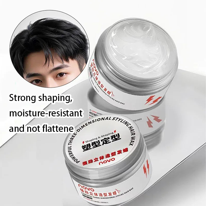 Strong Hold Matte Styling Wax — Non-Greasy, No Residue