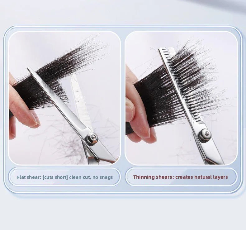 Ergonomic Professional Barber Scissors — Flat, Thinning & Sets