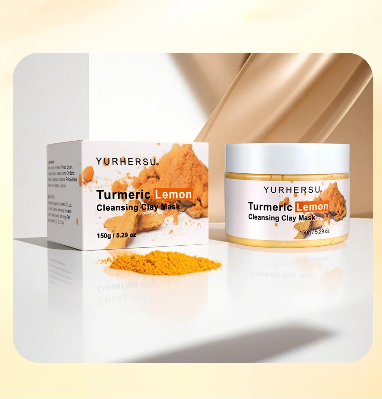 Turmeric & Lemon Clay Mask — Brightening & Deep Cleansing